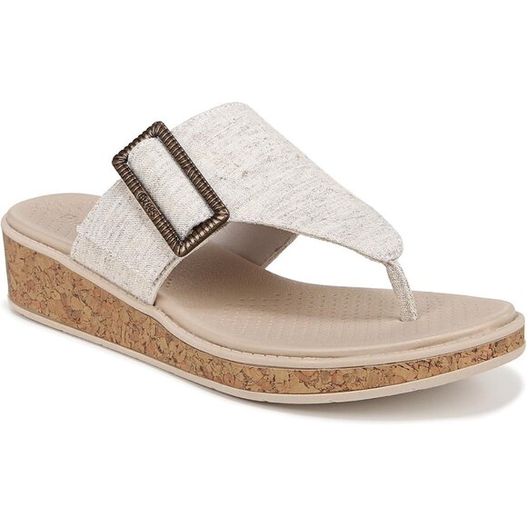 Bzees Bay Wedge Sandals Tan Natural Linen Sz 9 MSRP $74 - Picture 1 of 1